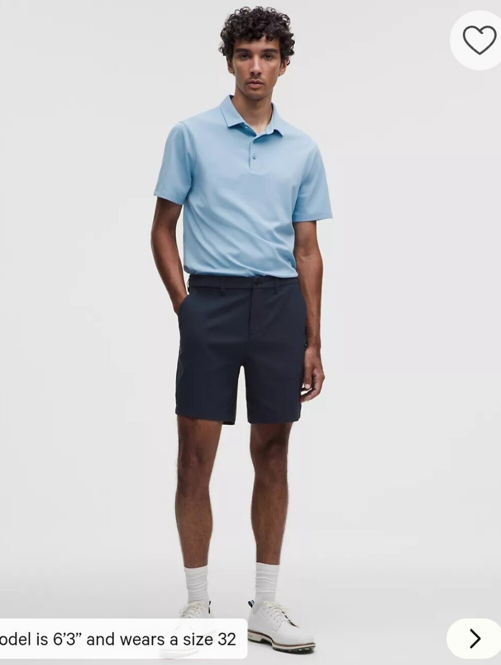 lululemon athletica Men's Dark Navy Flat-Front Shorts Size 38